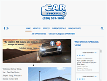 Tablet Screenshot of carshopinc.net